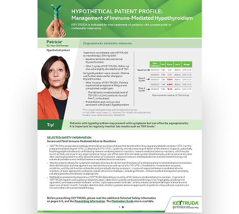Download a Guide on How to Manage Immune-Mediated Hypothyroidism During Treatment With KEYTRUDA® (pembrolizumab)
