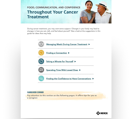 Download a Guide on Managing Meals, Communication, and Confidence During Cancer Treatment