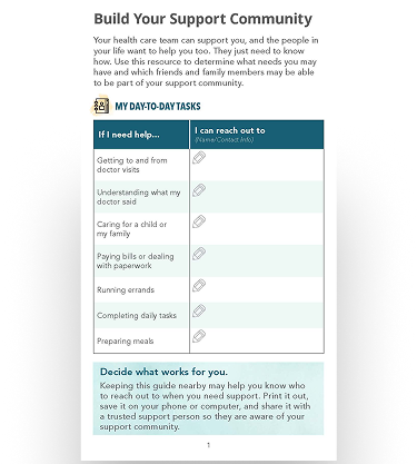 Download a Guide on How to Build Your Support Community During Cancer Treatment